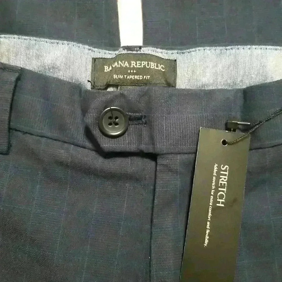 Banana Republic Grayson Navy Check Pant - Picture 12 of 13